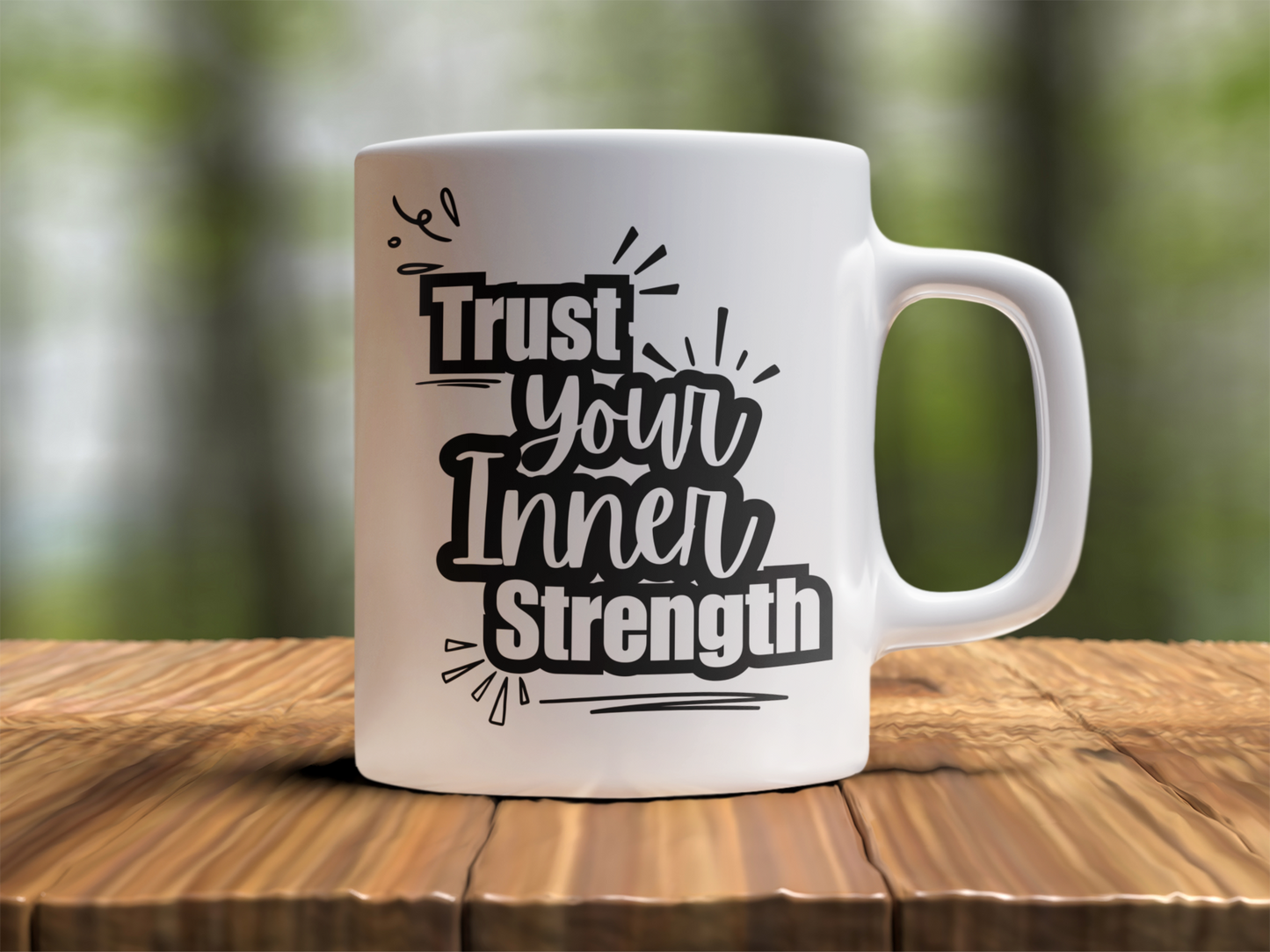 11oz. Coffee Mug "Trust Your Inner Strength" Inspirational Quote